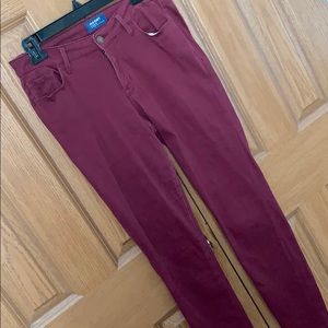 Maroon Skinny Jeans